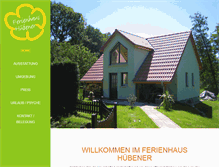 Tablet Screenshot of ferienhaus-huebener.de